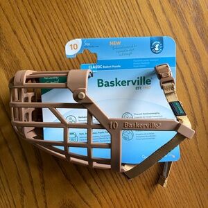 NEW Baskerville Muzzle Classic Basket Design - Tan - Size 10 for Large Dogs
